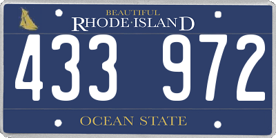 RI license plate 433972