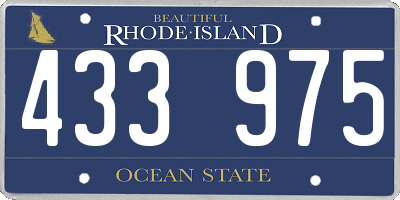 RI license plate 433975