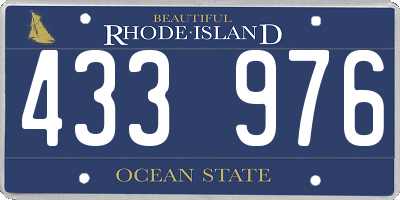RI license plate 433976
