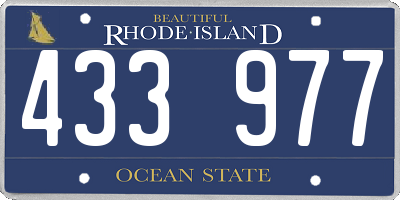 RI license plate 433977