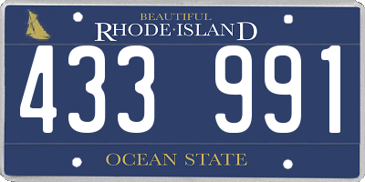 RI license plate 433991