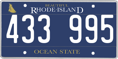 RI license plate 433995