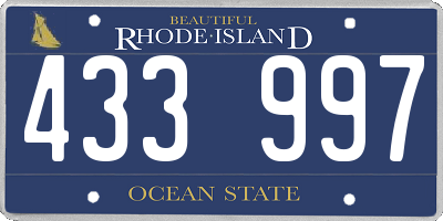 RI license plate 433997