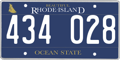 RI license plate 434028