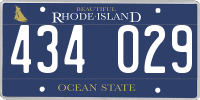 RI license plate 434029