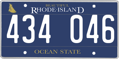 RI license plate 434046