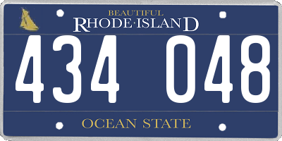 RI license plate 434048