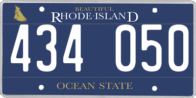 RI license plate 434050