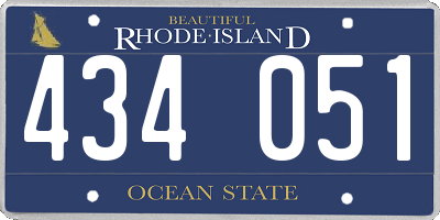 RI license plate 434051