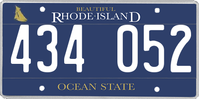RI license plate 434052