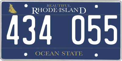 RI license plate 434055