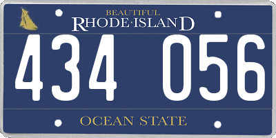 RI license plate 434056