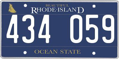RI license plate 434059