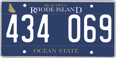 RI license plate 434069