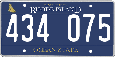 RI license plate 434075