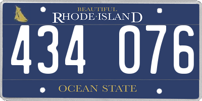 RI license plate 434076