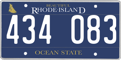 RI license plate 434083