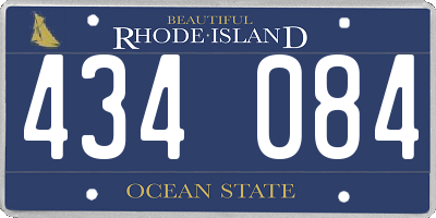 RI license plate 434084