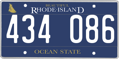 RI license plate 434086
