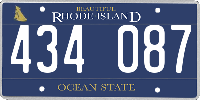 RI license plate 434087