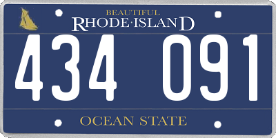 RI license plate 434091