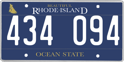 RI license plate 434094