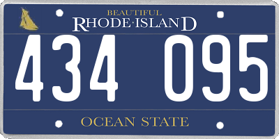 RI license plate 434095