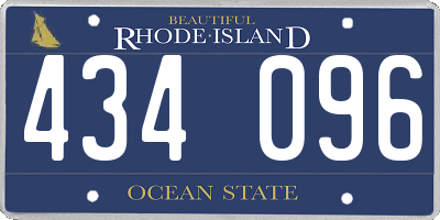 RI license plate 434096