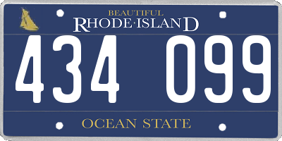 RI license plate 434099