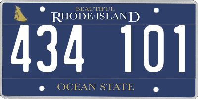 RI license plate 434101