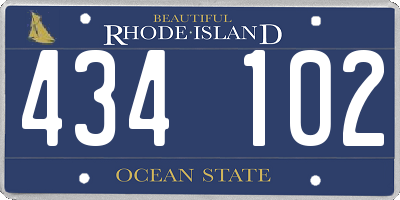 RI license plate 434102
