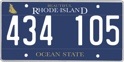 RI license plate 434105