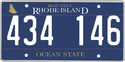 RI license plate 434146
