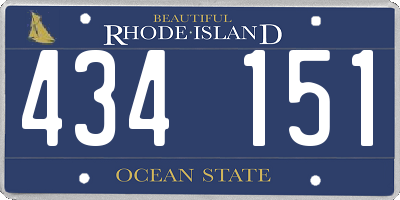 RI license plate 434151