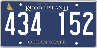 RI license plate 434152