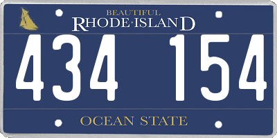 RI license plate 434154