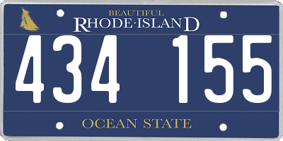 RI license plate 434155