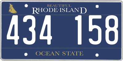 RI license plate 434158