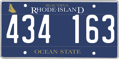 RI license plate 434163