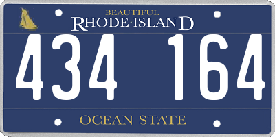RI license plate 434164