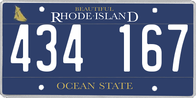 RI license plate 434167
