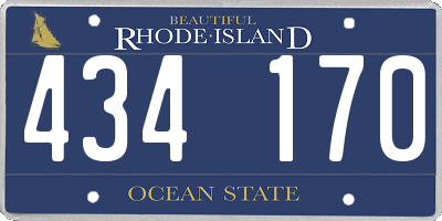 RI license plate 434170