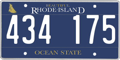 RI license plate 434175