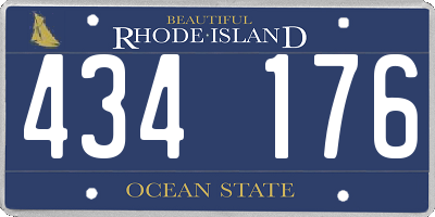 RI license plate 434176