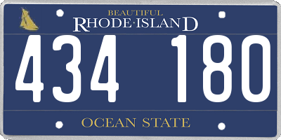 RI license plate 434180