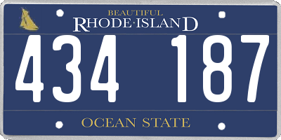 RI license plate 434187