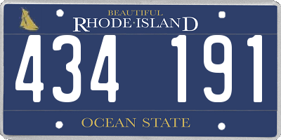 RI license plate 434191