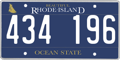 RI license plate 434196