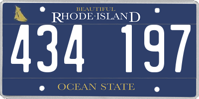 RI license plate 434197