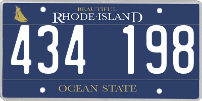 RI license plate 434198